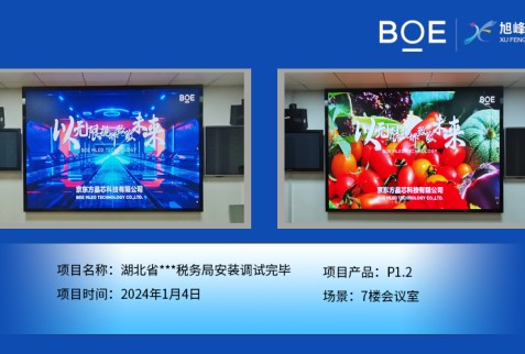 湖北省***稅務(wù)局7樓會(huì)議室P1.2安裝調(diào)試完畢